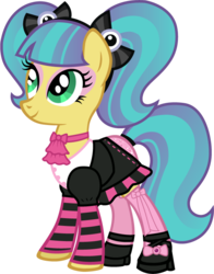 Size: 563x717 | Tagged: safe, artist:cloudy glow, pixel pizazz, earth pony, pony, g4, clothes, equestria girls ponified, female, mare, ponified, shoes, solo