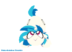Size: 550x400 | Tagged: safe, artist:nekosnicker, dj pon-3, vinyl scratch, pony, unicorn, :>, animated, behaving like a cat, both cutie marks, butt shake, cute, eye clipping through hair, face down ass up, female, floppy ears, gif, lineless, looking up, mare, simple background, solo, tail wag, transparent background, vinylbetes