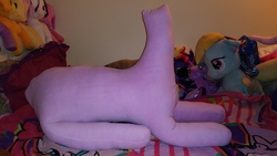 Size: 4160x2340 | Tagged: safe, artist:ponylover88, starlight glimmer, headless horse, pony, g4, handmade, headless, huge, irl, not a mutilated plushie, not salmon, photo, plushie, wat, wip