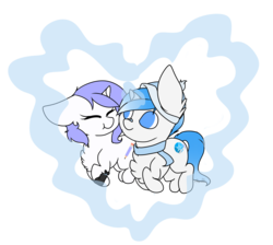 Size: 3857x3449 | Tagged: safe, artist:crazllana, oc, oc only, oc:diamond star, oc:drawing heart, pony, unicorn, chibi, clothes, female, high res, magic, male, mare, oc x oc, scarf, shipping, simple background, stallion, straight, transparent background, winter hat