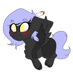 Size: 3982x4000 | Tagged: safe, artist:crazllana, oc, oc only, oc:cloudy night, pegasus, pony, chibi, female, high res, mare, simple background, solo, transparent background