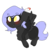 Size: 3982x4000 | Tagged: safe, artist:crazllana, oc, oc only, oc:cloudy night, pegasus, pony, chibi, female, high res, mare, simple background, solo, transparent background