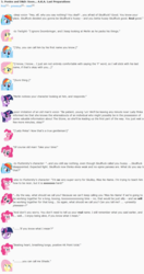 Size: 842x1596 | Tagged: safe, artist:dziadek1990, fluttershy, pinkie pie, rainbow dash, twilight sparkle, oc, oc:merlin, oc:pinka, oc:shade, oc:skullfuck doombringer, g4, conversation, description is relevant, dialogue, dungeons and dragons, emote story, emote story:ponies and d&d, emotes, reddit, rpg, slice of life, tabletop game, text