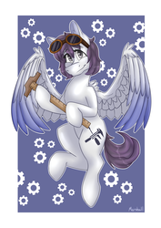 Size: 1024x1448 | Tagged: safe, artist:greenteadragonboi, oc, oc only, pegasus, pony, colored wings, colored wingtips, female, goggles, mare, solo