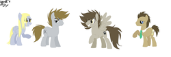 Size: 1912x636 | Tagged: safe, artist:pudimamassado321, derpy hooves, doctor whooves, time turner, oc, pony, g4, family, female, male, offspring, parent:derpy hooves, parent:doctor whooves, parents:doctorderpy, ship:doctorderpy, shipping, straight