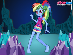 Size: 800x600 | Tagged: safe, rainbow dash, equestria girls, g4, my little pony equestria girls: legend of everfree, barefoot, dress up game, feet, female, solo, starsue