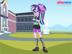 Size: 800x600 | Tagged: safe, starlight glimmer, equestria girls, g4, alternate hairstyle, female, shoes, sneakers, solo, starsue