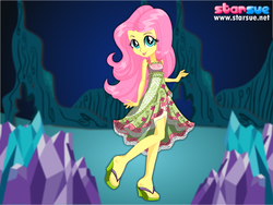 Size: 800x600 | Tagged: safe, fluttershy, equestria girls, g4, my little pony equestria girls: legend of everfree, camp fashion show outfit, dressup, feet, female, sandals, solo, starsue