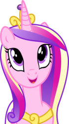 Size: 2334x4161 | Tagged: safe, artist:frownfactory, princess cadance, alicorn, pony, a flurry of emotions, g4, .svg available, crown, cute, cutedance, female, happy, horn, jewelry, looking at you, looking up, mare, multicolored hair, peytral, purple eyes, regalia, simple background, smiling, solo, svg, transparent background, vector