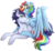 Size: 1785x1641 | Tagged: safe, artist:monnarcha, rainbow dash, soarin', pegasus, pony, g4, female, goggles, hoers, male, mare, multicolored hair, ship:soarindash, shipping, simple background, smiling, stallion, straight, transparent background