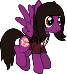 Size: 821x899 | Tagged: safe, artist:lightningbolt, derpibooru exclusive, pegasus, pony, g4, .svg available, clothes, flying, hair over one eye, long mane, long tail, male, nose piercing, pierce the veil, piercing, ponified, shirt, show accurate, simple background, sleeping with sirens, solo, spread wings, stallion, svg, t-shirt, transparent background, vector, vic fuentes, wings