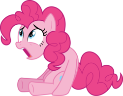 Size: 5146x3998 | Tagged: safe, artist:dusk2k, pinkie pie, earth pony, pony, g4, secret of my excess, .svg available, absurd resolution, female, mare, nose wrinkle, shocked, simple background, sitting, solo, speechless, transparent background, vector