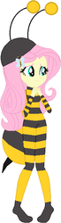 Size: 187x676 | Tagged: safe, artist:selenaede, artist:wolf, fluttershy, bee, equestria girls, g4, animal costume, base used, bee costume, clothes, costume, flutterbee