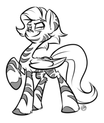 Size: 2000x2357 | Tagged: safe, artist:kez, oc, oc only, oc:urbanhoof, pegasus, pony, grayscale, high res, monochrome, simple background, solo, white background