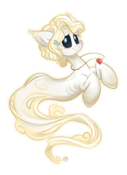 Size: 1454x2000 | Tagged: safe, artist:kez, oc, oc only, oc:ghost pone, ghost, ghost pony, pony, female, jewelry, necklace, simple background, solo, transparent background