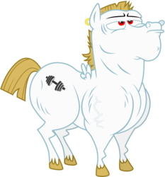 Size: 3240x3480 | Tagged: safe, artist:tomfraggle, bulk biceps, pony, g4, high res, male, simple background, solo, transparent background, vector, vein