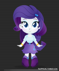 Size: 790x946 | Tagged: safe, artist:egophiliac, rarity, equestria girls, g4, chibi, cute, female, looking at you, raribetes, simple background, smiling, solo