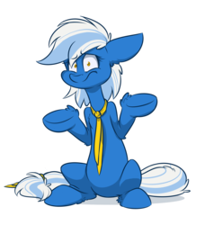 Size: 4390x4808 | Tagged: safe, artist:kez, oc, oc only, oc:azura, earth pony, pony, absurd resolution, necktie, shrug, simple background, solo, transparent background