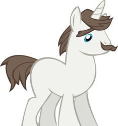 Size: 808x862 | Tagged: safe, hondo flanks, pony, g4, facial hair, missing cutie mark, simple background, solo, white background