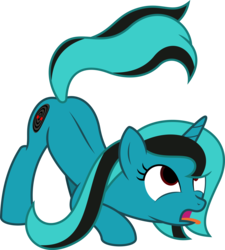 Size: 6400x7111 | Tagged: safe, artist:parclytaxel, oc, oc only, oc:lika, pony, unicorn, .svg available, absurd resolution, butt, eyes rolling back, face down ass up, female, mare, no catchlights, open mouth, plot, raised tail, silly, simple background, solo, tail, tongue out, transparent background, vector