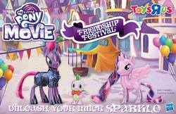 Size: 1224x792 | Tagged: safe, spike, tempest shadow, twilight sparkle, alicorn, dragon, pony, g4, my little pony: the movie, cute, fantasy scene, foreshadowing, friendship festival, my little pony logo, tempestbetes, toy, toys r us, twilight sparkle (alicorn)