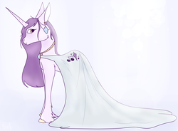 Size: 3301x2432 | Tagged: safe, artist:php29, derpibooru exclusive, oc, oc only, oc:ace of diamonds, classical unicorn, pony, unicorn, clothes, cloven hooves, cutie mark on clothes, dress, ear piercing, earring, high res, horn, jewelry, leonine tail, piercing, solo, unshorn fetlocks