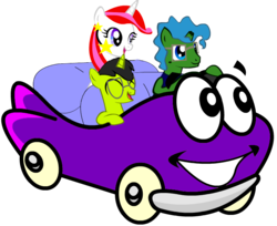 Size: 720x587 | Tagged: safe, artist:comicsanspony, oc, oc only, pony, car, convertible, humongous entertainment, putt-putt