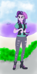 Size: 1000x2000 | Tagged: safe, artist:violaconcert, derpibooru exclusive, starlight glimmer, human, equestria girls, equestria girls specials, g4, my little pony equestria girls: mirror magic, cloud, female, island, ocean, solo