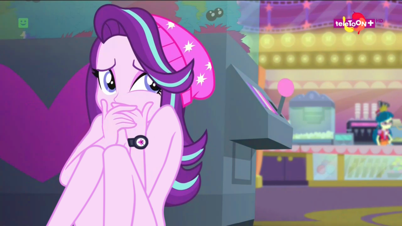 1492115 - beanie, breasts, cleavage, edit, edited screencap, equestria  girls, exhibitionism, hat, juniper montage, mirror magic, nude edit, nudity,  public nudity, questionable, screencap, spoiler:eqg specials, starlight  glimmer, streaking - Derpibooru
