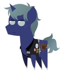 Size: 1024x1199 | Tagged: safe, artist:lostinthetrees, oc, oc only, oc:atlas, pony, unicorn, clothes, male, pointy ponies, simple background, solo, stallion, transparent background, vest