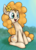 Size: 973x1368 | Tagged: safe, artist:variant, derpibooru exclusive, pear butter, earth pony, pony, g4, my little pony: friendship is magic, the perfect pear, cute, female, open mouth, pearabetes, sitting, smiling, solo