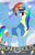 Size: 3850x5950 | Tagged: safe, artist:lula-moonarts, rainbow dash, pegasus, pony, g4, clothes, female, poster, solo, uniform, wonderbolts, wonderbolts uniform