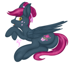 Size: 3743x3427 | Tagged: safe, artist:rei_zero, oc, oc only, oc:nishi blossom, pegasus, pony, high res, simple background, white background