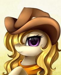 Size: 1446x1764 | Tagged: safe, artist:pridark, oc, oc only, earth pony, pony, commission, cowboy hat, female, hat, looking at you, mare, solo