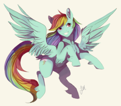 Size: 3050x2683 | Tagged: safe, artist:clockworkquartet, rainbow dash, pegasus, pony, g4, female, high res, rearing, simple background, solo, spread wings, unshorn fetlocks, wings