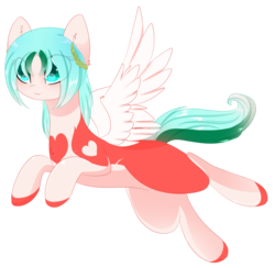 Size: 1024x1001 | Tagged: safe, artist:php146, oc, oc only, oc:miu, pegasus, pony, female, flying, heart, mare, simple background, smiling, solo, transparent background