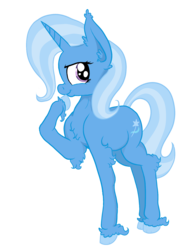 Size: 1199x1615 | Tagged: safe, artist:paskanaakka, derpibooru exclusive, trixie, pony, unicorn, g4, chest fluff, colored hooves, ear fluff, female, mare, simple background, smiling, smirk, solo, transparent background, unshorn fetlocks