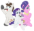 Size: 2000x1846 | Tagged: safe, artist:crazynutbob, cookie crumbles, hondo flanks, rarity, sweetie belle, pony, unicorn, g4, family, female, male, mare, rarity's parents, ship:cookieflanks, simple background, stallion, transparent background