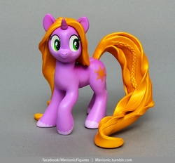 Size: 900x836 | Tagged: safe, artist:merionic, pony, unicorn, craft, crossover, irl, photo, ponified, rapunzel, sculpture, smiling, solo, traditional art