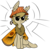 Size: 3006x2958 | Tagged: safe, artist:plone, artist:whydomenhavenipples, oc, oc only, oc:lamp, mothpony, original species, hat, high res, lampshade, lampshade hat, solo