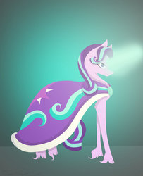 Size: 1024x1258 | Tagged: safe, artist:endergal2017, starlight glimmer, pony, unicorn, g4, cape, clothes, female, glowing horn, horn, solo