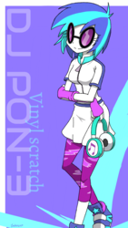 Size: 720x1280 | Tagged: safe, artist:leone di cielo, dj pon-3, vinyl scratch, equestria girls, g4, clothes, leggings, shoes, sneakers