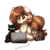 Size: 1000x1000 | Tagged: safe, artist:confetticakez, oc, oc only, oc:raven sun, cat, earth pony, pony, computer, female, laptop computer, lying down, mare, pet, solo