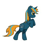 Size: 150x150 | Tagged: safe, artist:h-swilliams, oc, oc only, pony, unicorn, animated, bipedal, frame by frame, gif, simple background, solo, transparent background