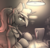 Size: 3275x3169 | Tagged: safe, artist:ralek, oc, oc only, oc:katya ironstead, alicorn, pony, alcohol, alicorn oc, bar, beer, blurry background, clothes, hat, high res, horn, monochrome, moody, ponytail, simple background, solo