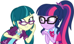 Size: 4989x3000 | Tagged: safe, artist:uponia, juniper montage, sci-twi, twilight sparkle, equestria girls, equestria girls specials, g4, my little pony equestria girls: movie magic, clothes, high res, simple background, transparent background, vector