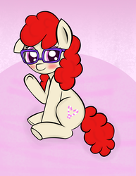Size: 2550x3300 | Tagged: safe, artist:skyflys, twist, earth pony, pony, g4, blushing, colored pupils, cute, female, filly, glasses, high res, solo, twistabetes