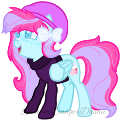 Size: 1024x1021 | Tagged: safe, artist:bezziie, oc, oc only, oc:strawberry, pegasus, pony, base used, clothes, female, mare, simple background, solo, transparent background