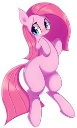 Size: 773x1280 | Tagged: safe, artist:91o42, pinkie pie, earth pony, pony, g4, cute, cuteamena, female, pinkamena diane pie, simple background, solo, white background