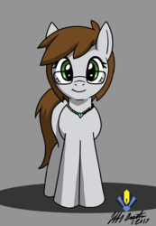 Size: 2155x3110 | Tagged: dead source, safe, artist:penspark, oc, oc only, oc:white rose, earth pony, pony, cute, female, high res, looking at you, mare, simple background, smiling, solo